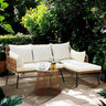 3-Piece Modular L-Shaped Outdoor Patio Furniture Set - Sleep Galleria
