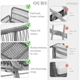 3-Piece Modular L-Shaped Outdoor Patio Furniture Set - Sleep Galleria