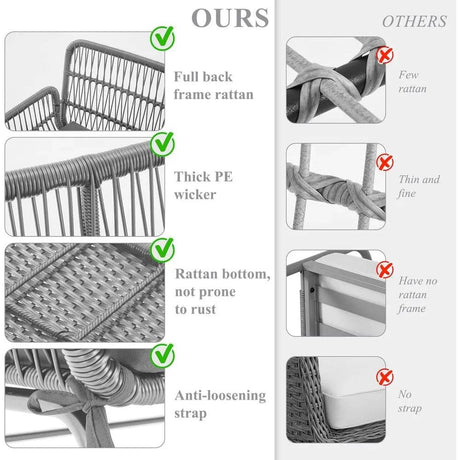 3-Piece Modular L-Shaped Outdoor Patio Furniture Set - Sleep Galleria