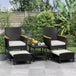 5-Piece Gray Wicker Outdoor Patio Furniture Set - Sleep Galleria