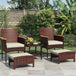 5-Piece Gray Wicker Outdoor Patio Furniture Set - Sleep Galleria