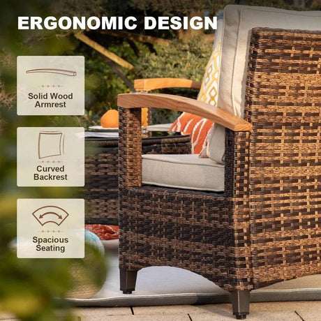 9-Piece Half-Moon Outdoor Patio Furniture Set - Sleep Galleria