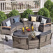 9-Piece Half-Moon Outdoor Patio Furniture Set - Sleep Galleria