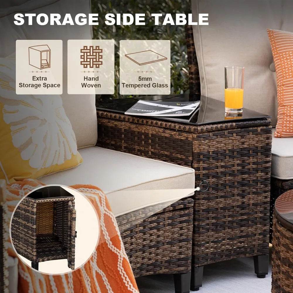 9-Piece Half-Moon Outdoor Patio Furniture Set - Sleep Galleria