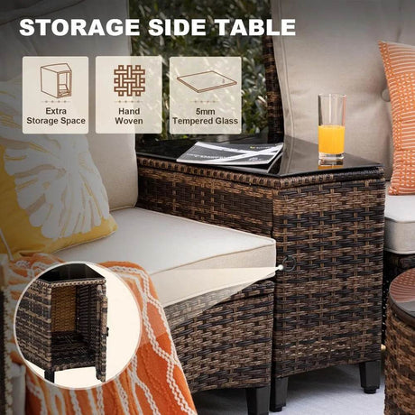 9-Piece Half-Moon Outdoor Patio Furniture Set - Sleep Galleria