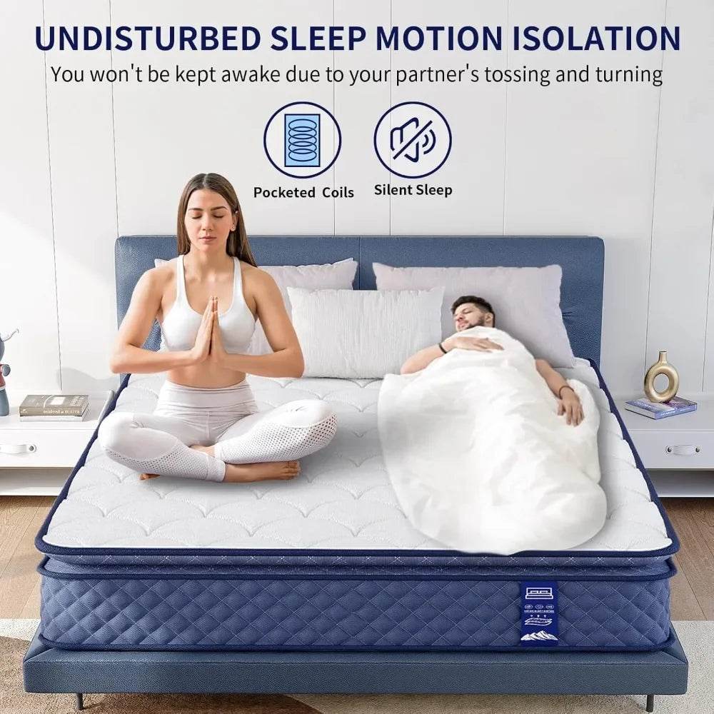 Medium Hybrid Gel Memory Foam Pocket Spring Mattress - Sleep Galleria