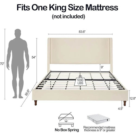 Modern Upholstered Platform Bed Frame - Sleep Galleria