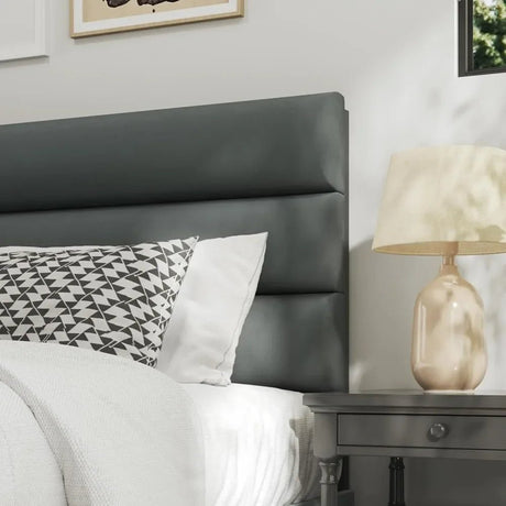 Velvet Upholstered Platform Bed Frame With Noise - Free Support - ANGDUO - Sleep Galleria