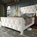 Velvet Wingback Platform Bed Frame - Sleep Galleria