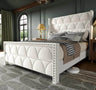 Velvet Wingback Platform Bed Frame - Sleep Galleria