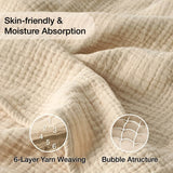 Lightweight Cooling 100 Percent Cotton Muslin Blanket - Sleep Galleria