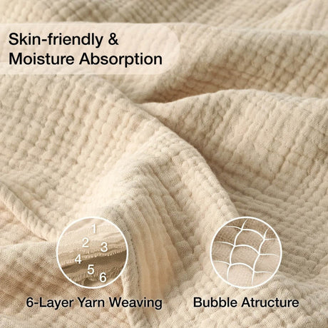 Lightweight Cooling 100 Percent Cotton Muslin Blanket - Sleep Galleria