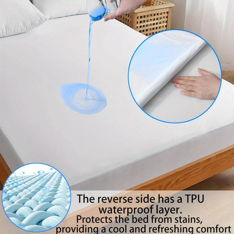 Cooling Waterproof Breathable Nylon Polyester Fitted Sheet - Anqianny - Sleep Galleria