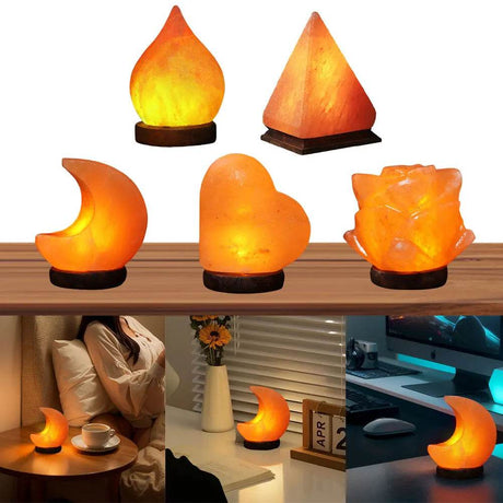 Himalayan Salt LED Night Light with Base - Apwikoger - Sleep Galleria