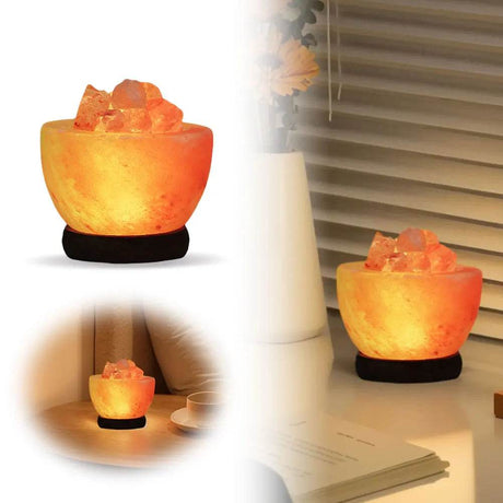 Himalayan Salt LED Night Light with Base - Apwikoger - Sleep Galleria