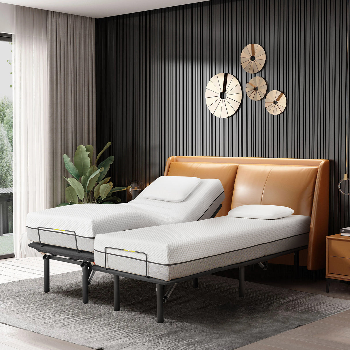 King Split Adjustable Bed Frame With Wireless Remote