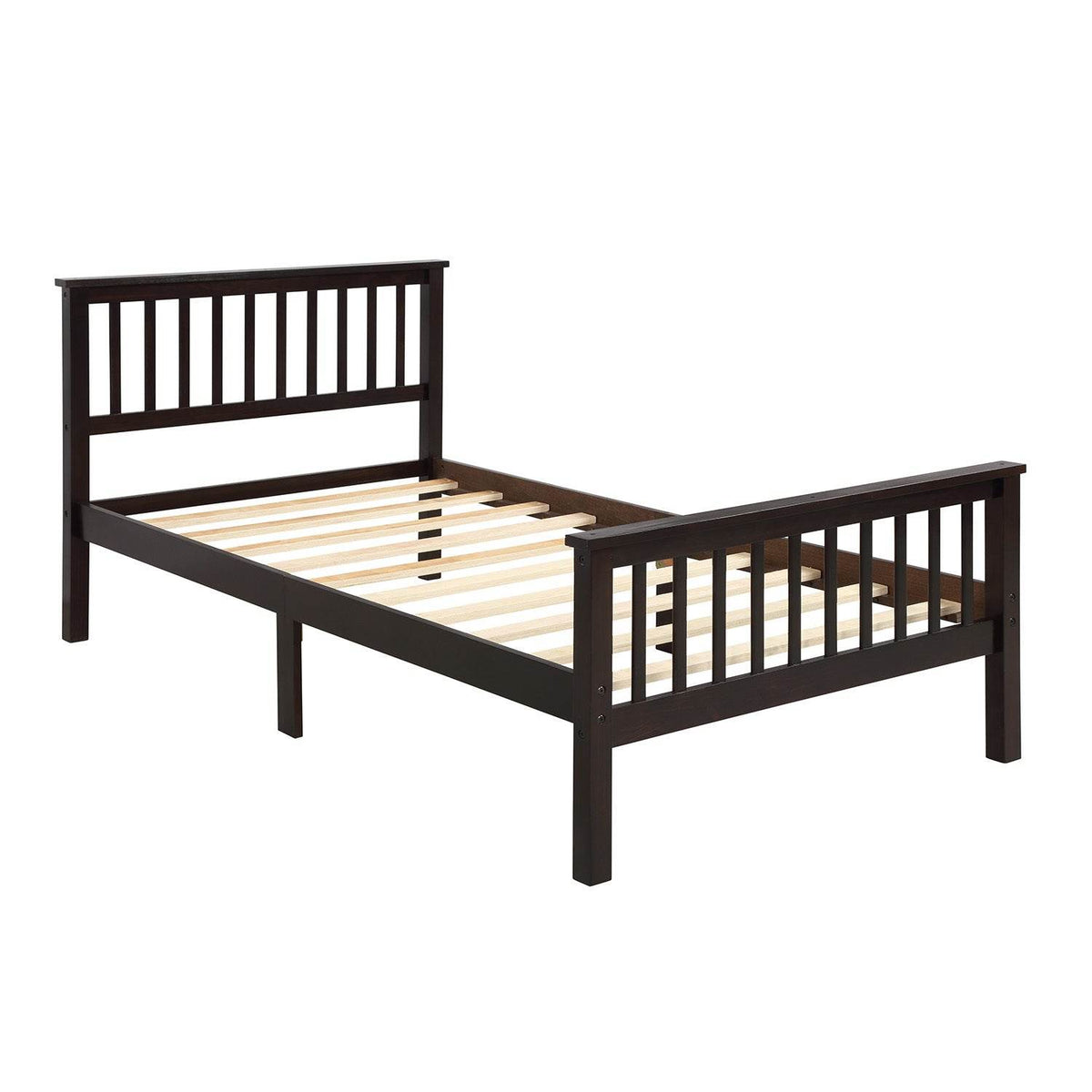 Twin Solid Wood Platform Bed Frame With Headboard And Footboard