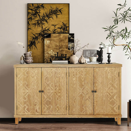 Brown Vintage Corner MDF Accent Storage Cabinet - Sleep Galleria