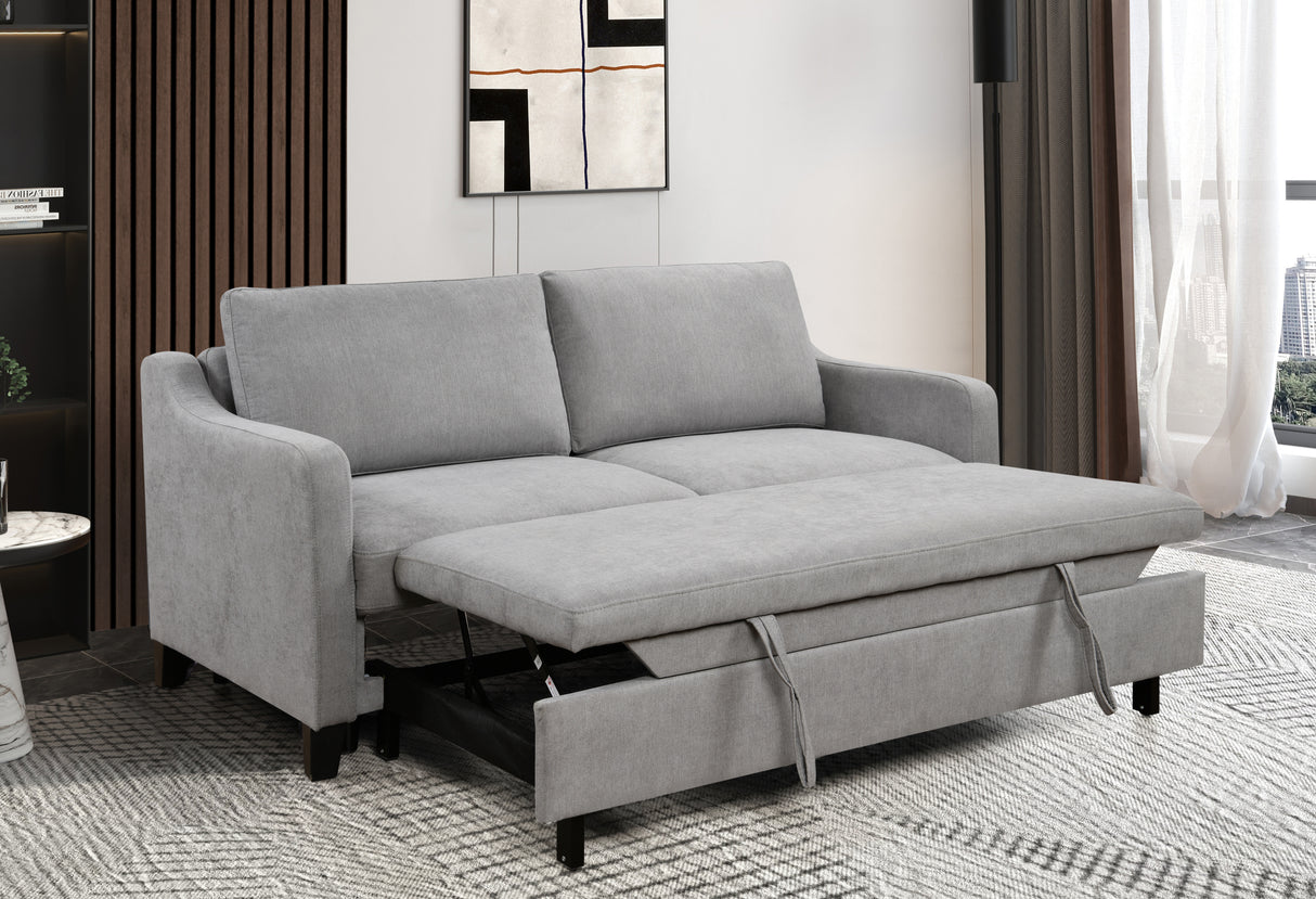 3-Level Adjustable Reclining Upholstered Loveseat Sofa Bed