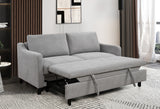 3-Level Adjustable Reclining Upholstered Loveseat Sofa Bed