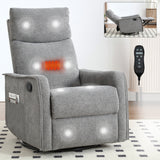 Heat Massage Manual Recliner Chair With Rocker Swivel