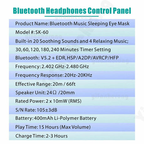 Bluetooth White Noise Sleep Mask With Ice Silk - Calmora - Sleep Galleria
