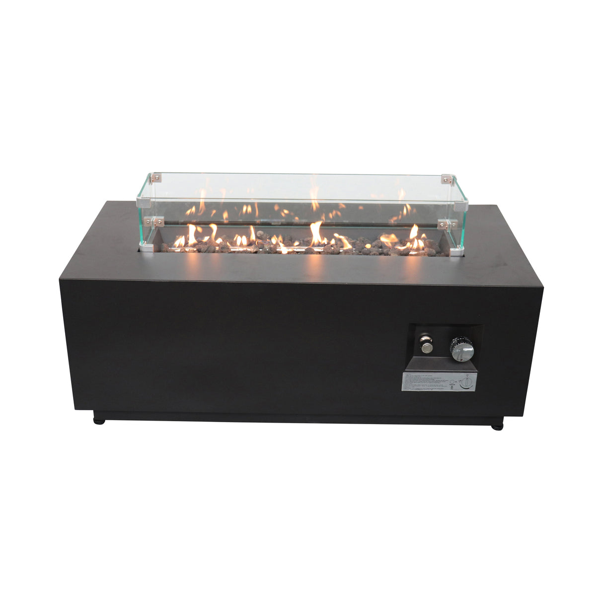 Modern Outdoor Steel Propane Fire Pit Table