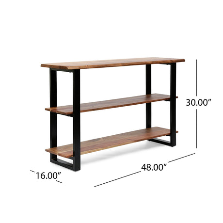Handcrafted Modern Industrial MDF Metal Media Console Table - Sleep Galleria
