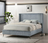 Contemporary Wide Wale Corduroy Upholstery Panel Bed