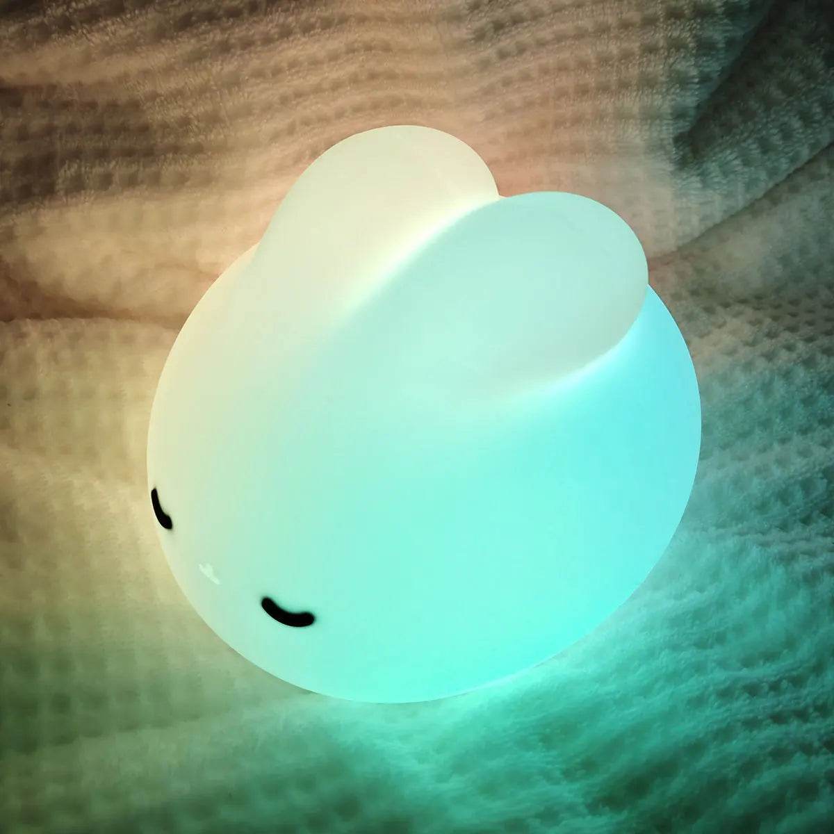 Cute Bunny Silicone Rechargeable LED Night Light - Sleep Galleria