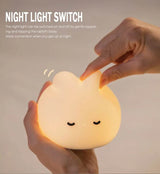 Cute Bunny Silicone Rechargeable LED Night Light - Sleep Galleria