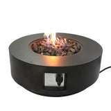 Modern Concrete Propane Outdoor Fire Pit Table 30-Inch