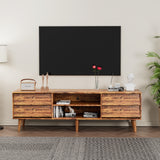 63-Inch Vintage Style Brown MDF TV Stand