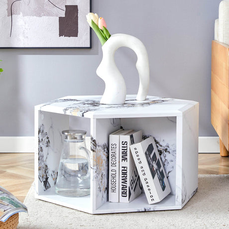 Hexagonal MDF Modern Stand-Up Coffee Table - Sleep Galleria