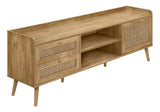 72-Inch Transitional Walnut Laminate TV Stand Console - Sleep Galleria