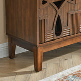 Mid Century Modern Walnut Solid Wood Sideboard Cabinet - Sleep Galleria