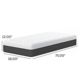 Soft 12-Inch Cooling Memory Foam Plush Mattress - Sleep Galleria