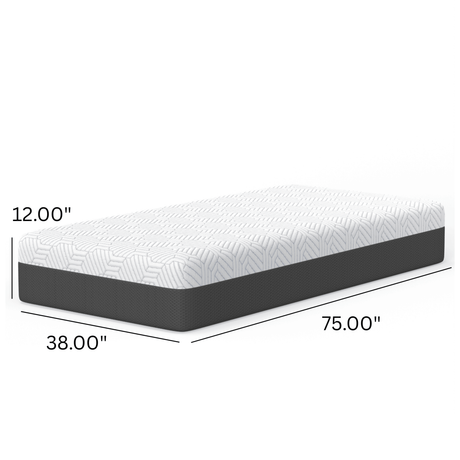 Soft 12-Inch Cooling Memory Foam Plush Mattress - Sleep Galleria