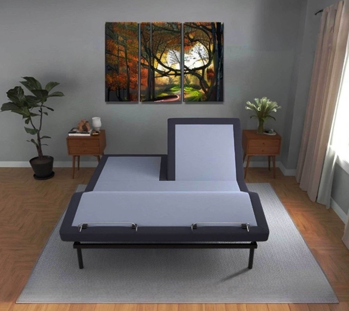 Split Top Queen Adjustable Base With Massage and USB Ports - Sleep Galleria
