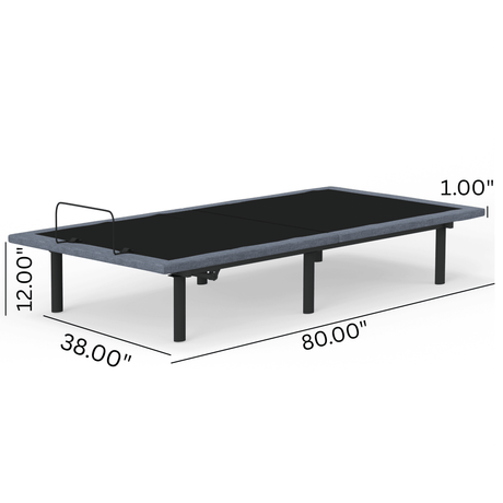 Twin XL Adjustable Steel Bed Base With Wireless Remote - Sleep Galleria