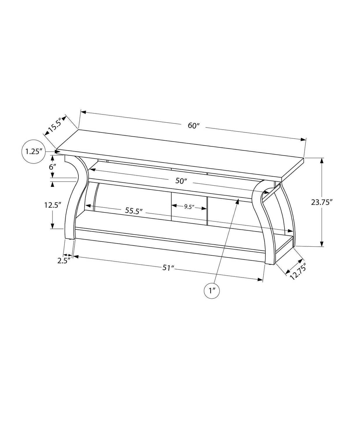 60-Inch White Contemporary Media Console TV Stand - Sleep Galleria