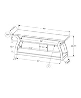 60-Inch White Contemporary Media Console TV Stand - Sleep Galleria