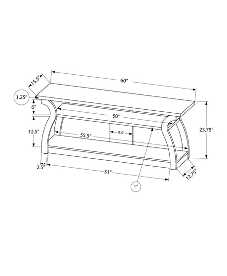 60-Inch White Contemporary Media Console TV Stand - Sleep Galleria