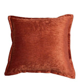 Rose Copper Velvet Throw Pillow With Plush Fill