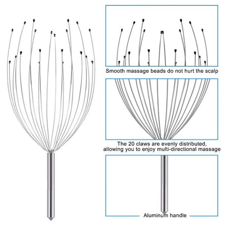 Stainless Steel Manual Head Massage Claw Tool - BGVfive - Sleep Galleria