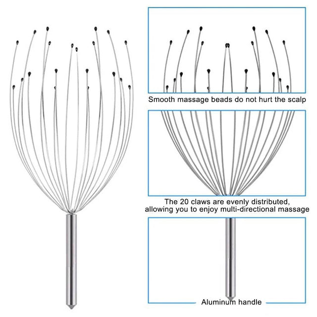 Stainless Steel Manual Head Massage Claw Tool - Sleep Galleria