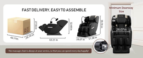 Zero Gravity Full - Body Air Compression Massage Chair - BILITOK - Sleep Galleria