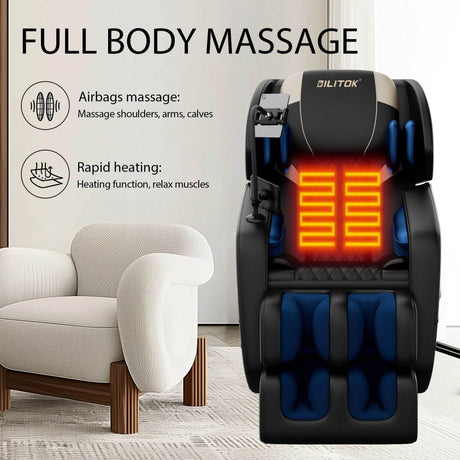 Zero Gravity Full - Body Air Compression Massage Chair - BILITOK - Sleep Galleria