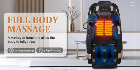 Zero Gravity Full Body Heated Airbag Massage Chair - BILITOK - Sleep Galleria