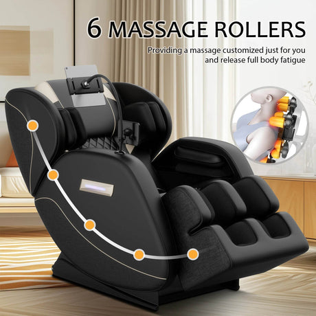 Zero Gravity Full Body Heated Airbag Massage Chair - BILITOK - Sleep Galleria